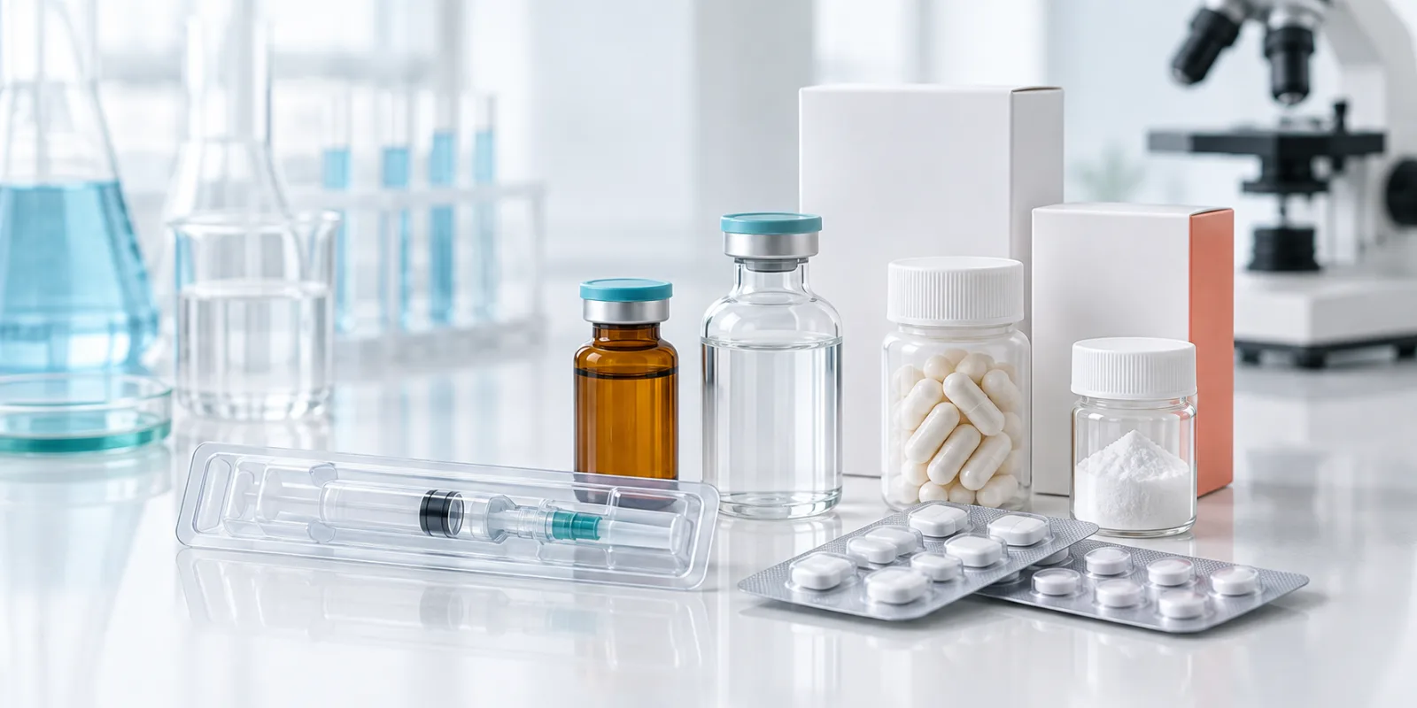 Unbranded injectable, tablet, capsule and liquid pharmaceutical formats